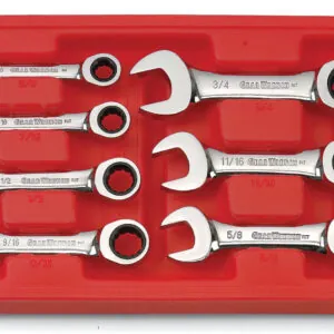 7 pc. SAE Stubby Combination Ratcheting GearWrenchª Set