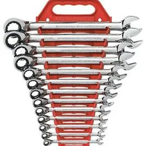 13 Pc. SAE Reversible Combination Ratcheting Wrench Set