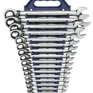 16 Pc. Metric Reversible Combination Ratcheting Wrench Set