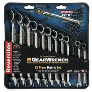 Reversible Combination Ratcheting Wrench Set METRIC, 12pc