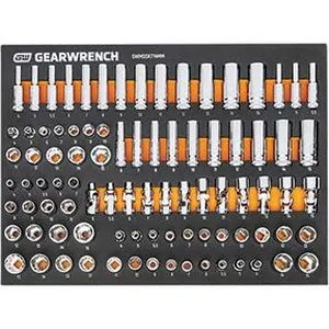 89 Piece 1/4" Drive Master Metric Socket Set in Foam Storage Tray
