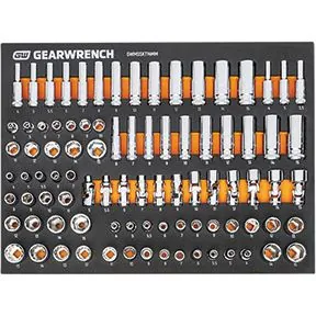 89 Piece 1/4" Drive Master Metric Socket Set in Foam Storage Tray
