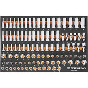 104 Pc. 3/8" Drive Master Metric Socket Set in Foam Storage Tray