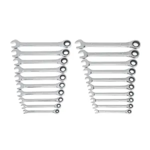 GearWrench 20 Piece 72-Tooth SAE/Metric Ratcheting Combination Wrench Set