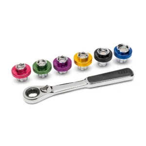 GearWrench 7 Piece 3/8 Inch Drive 6 Point Magnetic Oil Drain Plug Metric Socket Set