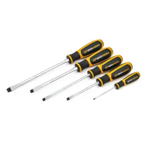 GearWrench 5 Piece Slotted Dual Material Screwdriver Set