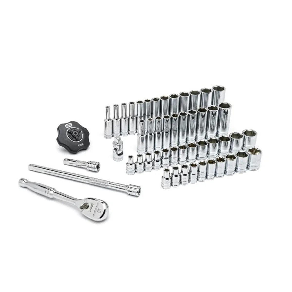 GearWrench 51 Piece 1/4 Inch Drive 6 Point 120XP Standard & Deep SAE/Metric Mechanics Tool Set