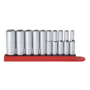 GearWrench 10 Piece 1/4 Inch Drive 6 Point Deep SAE Socket Set