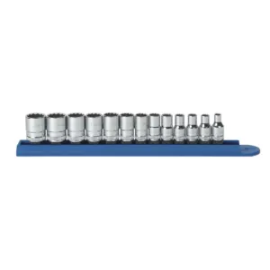 GearWrench 13 Piece 1/4 Inch Drive 12 Point Standard Metric Socket Set
