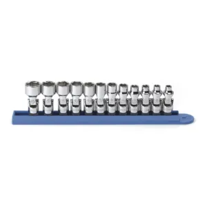 GearWrench 12 Piece 1/4 Inch Drive 6 Point Flex Metric Socket Set