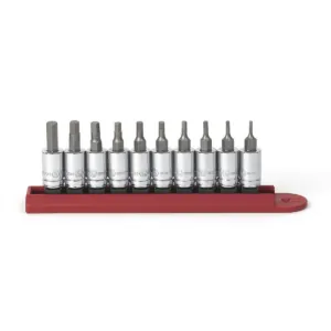GearWrench 10 Piece 1/4 Inch Drive Hex Bit SAE Socket Set