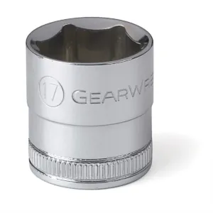 GearWrench 3/8 Inch Drive 6 Point Standard Metric Socket 17mm
