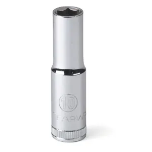 GearWrench 3/8 Inch Drive 6 Point Deep Metric Socket 10mm