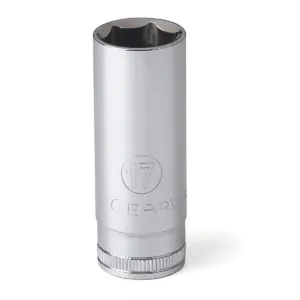 GearWrench 3/8 Inch Drive 6 Point Deep Metric Socket 17mm