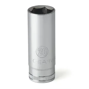 GearWrench 3/8 Inch Drive 6 Point Deep Metric Socket 20mm