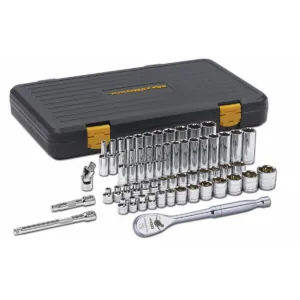 GearWrench 56 Piece 3/8 Inch Drive 6 Point 120XP Standard & Deep SAE/Metric Mechanics Tool Set