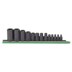 GearWrench 13 Piece 1/4 Inch, 3/8 Inch & 1/2 Inch Drive External Torx Socket Set