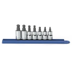 GearWrench 7 Piece 3/8 Inch Drive Ball End Hex Bit Metric Socket Set