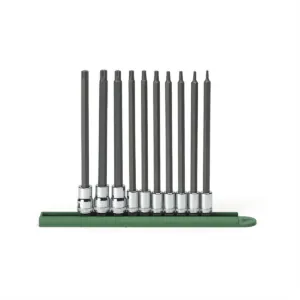 GearWrench 10 Piece 1/4 Inch & 3/8 Inch Drive Long Torx Bit Socket Set