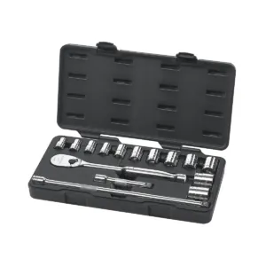 GearWrench 15 Piece 1/2 Inch Drive 6 Point Standard SAE Mechanics Tool Set