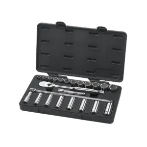 GearWrench 23 Piece 1/2 Inch Drive 6 Point Standard & Deep SAE Mechanics Tool Set