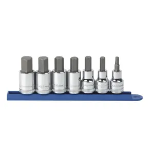 GearWrench 7 Piece 1/2 Inch Drive Hex Bit Metric Socket Set