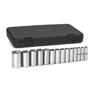 GearWrench 14 Piece 1/2 Inch Drive 6 Point Deep SAE Socket Set