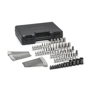 GearWrench 84 Piece 1/4 Inch, 3/8 Inch & 1/2 Inch Drive Hex/Ball End Hex/Tamper Proof Torx/External Torx/Torx SAE/Metric Bit Set