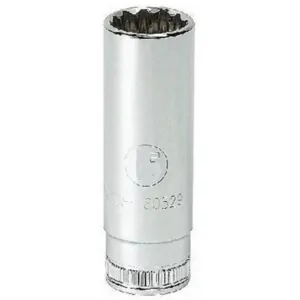 GearWrench 1/2 Inch Drive 12 Point Deep Metric Socket 27mm
