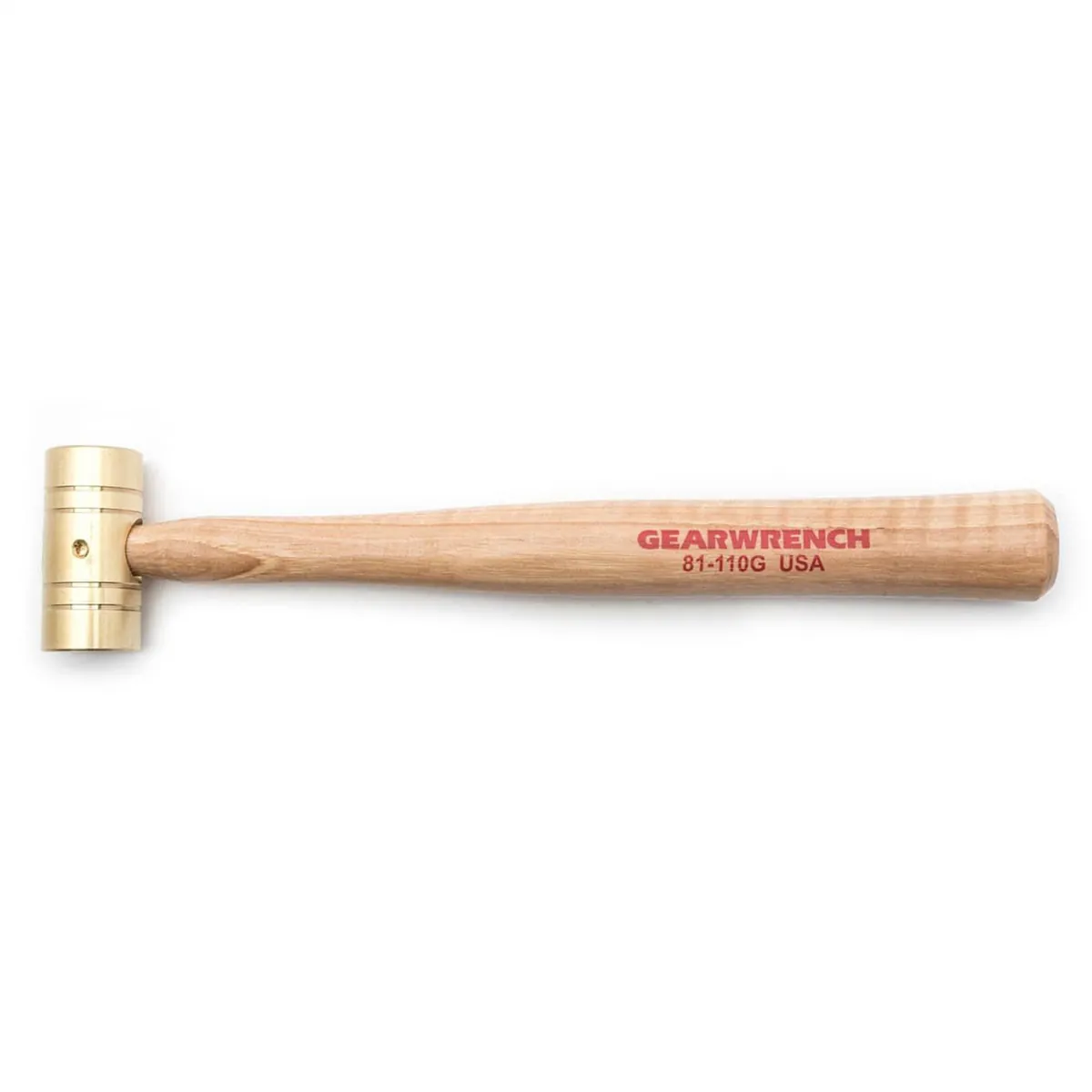 GearWrench 2 Pound Brass Hammer with Hickory Handle