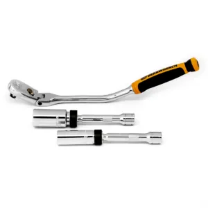 GearWrench 3 Piece 3/8 Inch Drive 90-Tooth Spark Plug Ratchet Set