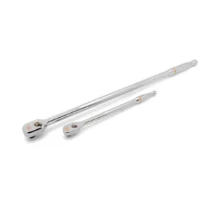 GearWrench 2 Piece 1/4 Inch and 3/8 Inch Drive 120XP Extra Long Handle Full Polish Teardrop Ratchet Set