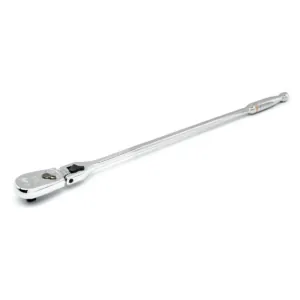 GearWrench 1/2 Inch Drive 90-Tooth Locking Flex Head Teardrop Ratchet 24 Inch