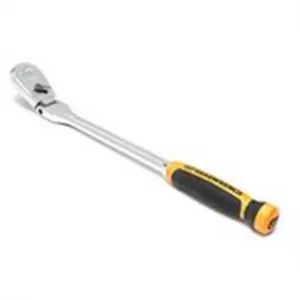 GearWrench 1/2 Inch Drive 90-Tooth Dual Material Flex Head Teardrop Ratchet 17 Inch