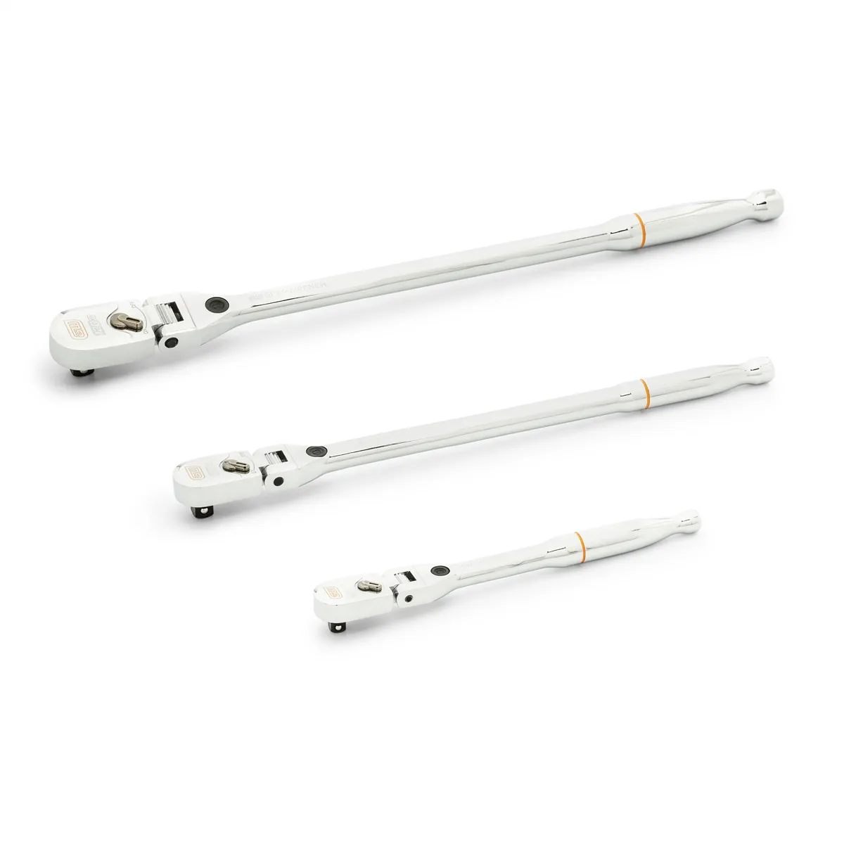 GearWrench 3 Piece 1/4 Inch, 3/8 Inch, 1/2 Inch Drive 120XP Locking Flex Head Ratchet Set