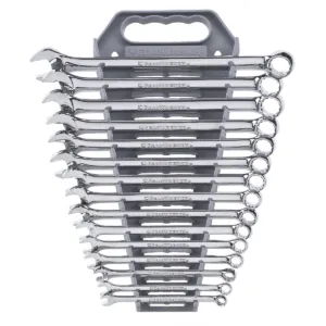 GearWrench 15 Piece 12 Point Long Pattern Combination Metric Wrench Set