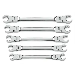 GearWrench 5 Piece Flex Head Flare Nut SAE Wrench Set
