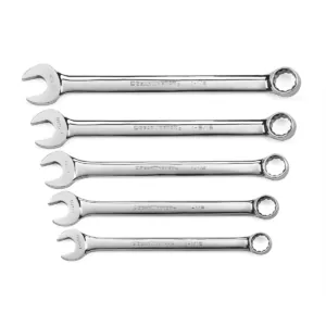 GearWrench 5 Piece SAE 12 Point Long Pattern Combination Wrench Set