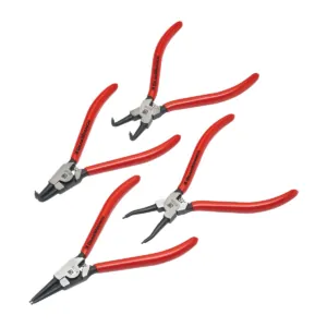 GearWrench 4 Piece 7 Inch Fixed Tip Internal & External Snap Ring Plier Set