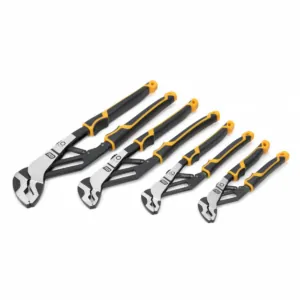 GearWrench 4 Piece PITBULL Auto-Bite Tongue & Groove Dual Material Pliers