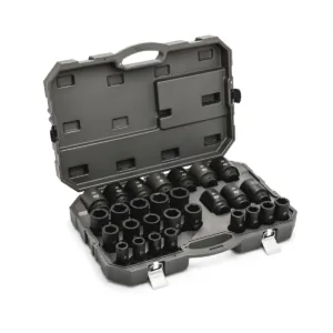 GearWrench 28 Piece 3/4 Inch Drive 6 Point Metric Deep Impact Socket Set