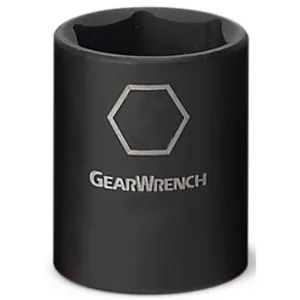 GearWrench 3/8 Inch Drive 6 Point Standard Impact Metric Socket 18mm