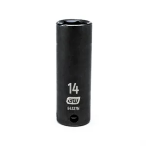 GearWrench 3/8 Inch Drive 6 Point Deep Impact Metric Socket 14mm