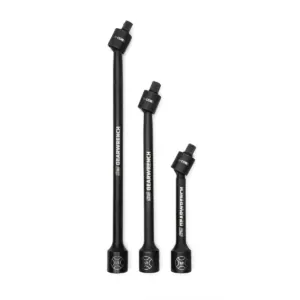 GearWrench 3 Piece 1/2 Inch Drive X-Core Pinless Universal Joint Impact Extension Set 6 Inch, 9 Inch & 12 Inch