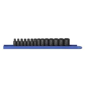 GearWrench 14 Piece 1/4 Inch Drive 6 Point Standard Impact Metric Socket Set