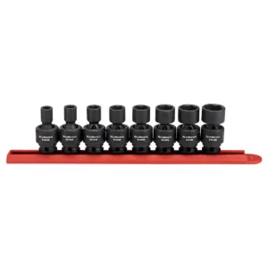 GearWrench 8 Piece 3/8 Inch Drive 6 Point Standard Universal Impact SAE Socket Set