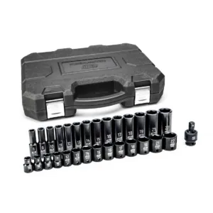 GearWrench 29 Piece 3/8 Inch Drive 6 Point Standard & Deep Impact Metric Socket Set