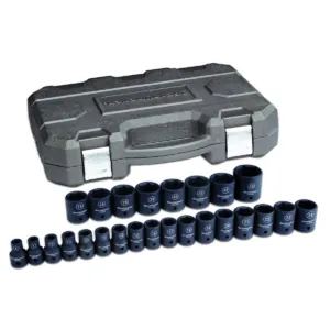 GearWrench 25 Piece 1/2 Inch Drive 6 Point Standard Impact Metric Socket Set