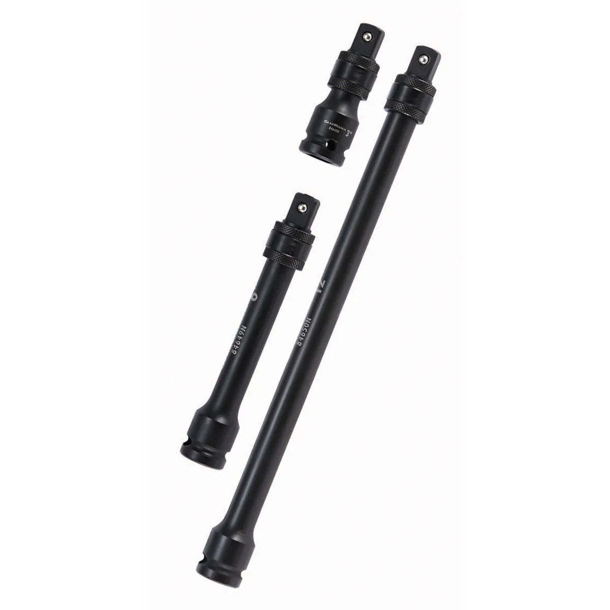 GearWrench 3 Piece 1/2 Inch Drive Locking Impact Extension Set 3 Inch, 6 Inch & 12 Inch