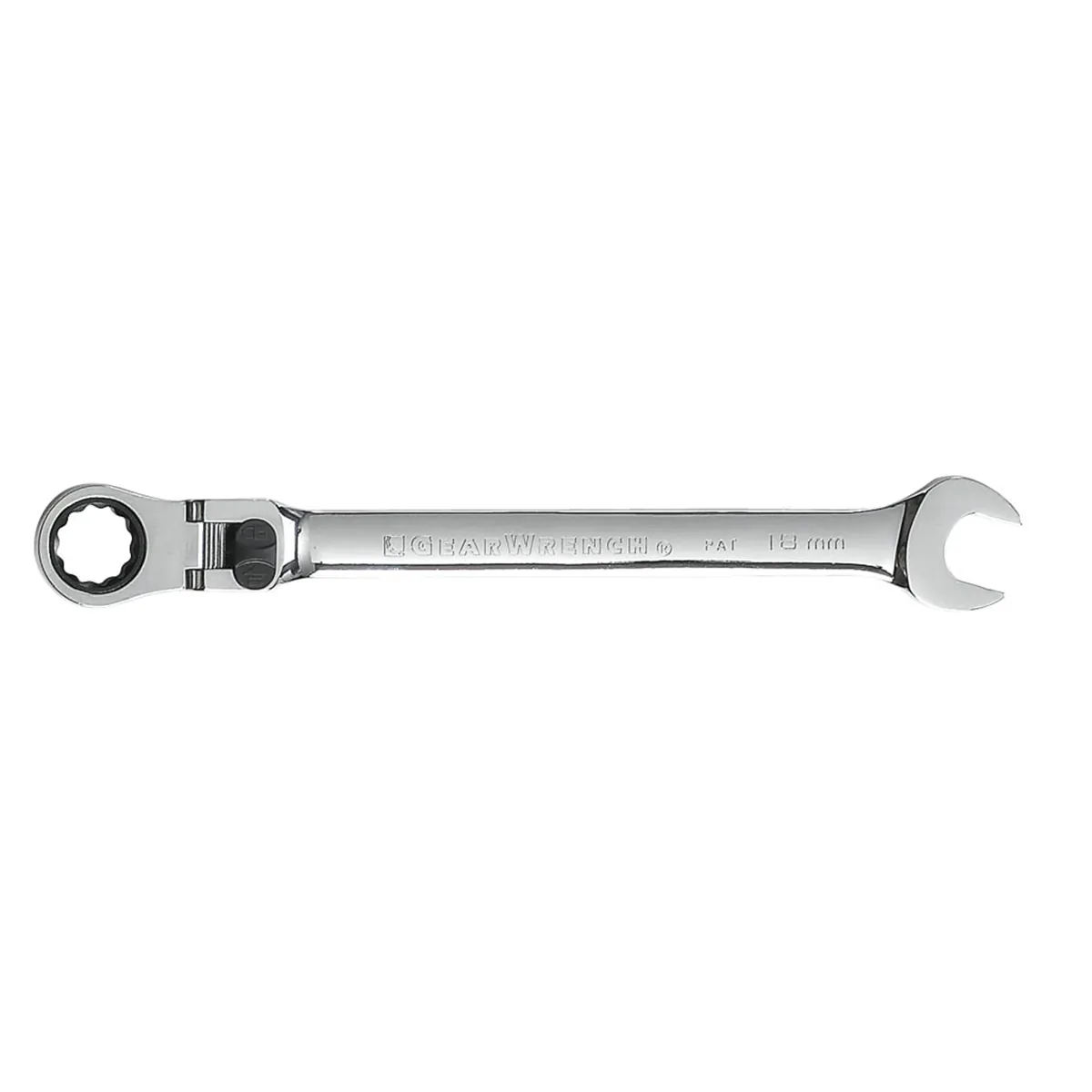 GearWrench 18mm 72-Tooth 12 Point XL Locking Flex Head Ratcheting Combination Wrench